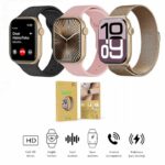 Montre Connectée Hainuteco SQ17 Pour Femme - Écran AMOLED - 3 Paires De Bracelets - Chargeur Sans Fil - Résistante à L'eau