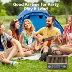 Radio Portable - Mini Style Vintage - Bandes AM/SW/FM - Fonctions TWS/USB/Carte TF/BT5.0 - Rechargeable – Image 4