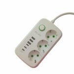 Rallonge Multiprise avec 3 USB - 3 Prises - 3 type C - Blanc – Image 2