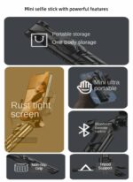 Perche à Selfie Portable Extensible Avec Trépied et Télécommande - Télescopique et Rotative - Réglable pour Smartphones – Image 4