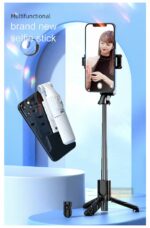 Perche à Selfie Portable Extensible Avec Trépied et Télécommande - Télescopique et Rotative - Réglable pour Smartphones