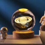 Boule De Cristal 3D – Veilleuse LED lumineuse – Créative – Lune et Planète