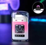 Briquet à Arc Double Rechargeable De Type C - Corps Transparent - Affichage LED de la batterie - Plasma Pulsé - Portable et Coupe-vent – Image 2