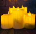 Pack de 3 Bougies Décoratives à LED - Électroniques - Sans Flamme - Cylindriques – Image 8