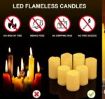 Pack de 3 Bougies Décoratives à LED - Électroniques - Sans Flamme - Cylindriques – Image 4