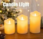 Pack de 3 Bougies Décoratives à LED - Électroniques - Sans Flamme - Cylindriques – Image 5