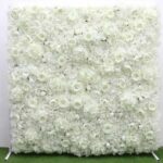 Lot de 5 Fleurs Artificielles - Décoration De Mariage Romantique Pour Fêtes D'anniversaire et Présentation De Fleurs - 40 x 60 Cm - Blanc