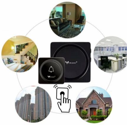 Kit De Sonnette Sans Fil – Utilisation Maison Et Bureau – 38 Tonalités – Avec 1 Récepteur – 1 Bouton Poussoir – Piles