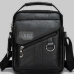 Sacs en Cuir Pour Hommes - Luxueux et à La Mode - Multi-Poches - Noir