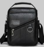 Sacs en Cuir Pour Hommes - Luxueux et à La Mode - Multi-Poches - Noir