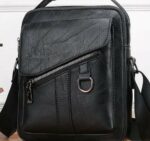Sacs en Cuir Pour Hommes - Luxueux et à La Mode - Multi-Poches - Noir – Image 3