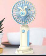 Mini Ventilateur Électrique Portable - Rechargeable Par USB - Lumière LED - Support  Téléphone – Image 6