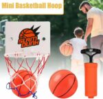 Mini Ensemble De Basket-Ball Gonflable - 2 Ballons - Panier de Basket -  Pompe - Jeu De Trempage Mural