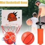 Mini Ensemble De Basket-Ball Gonflable - 2 Ballons - Panier de Basket -  Pompe - Jeu De Trempage Mural