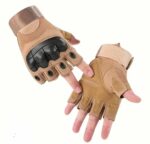 Gants Tactiques Demi-Doigt De Haute Qualité - Multifonctions - Beige – Image 6