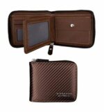 Portefeuille Court pour Homme - Pince à Billets Multi-Cartes - Grande Capacité - Simple - Marron