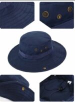 Chapeau De Soleil Pliable à Large Bord Avec Protection UV - Unisexe  Bleu – Image 5