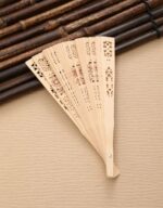 Éventail Pliable En Vois De  Santal Pour Anniversaires Mariages et Décoration D'intérieur – Image 4