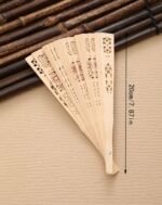 Éventail Pliable En Vois De  Santal Pour Anniversaires Mariages et Décoration D'intérieur – Image 3