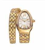 Montre De Luxe BVLGARI Pour Femme - Acier Inoxydable De Qualité Supérieure - Résistante à L’eau - Gold