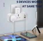 Multiprises Ldnio SC2311 - 1 Port USB-C, 2 Ports USB-A - 2 Prises De Courant - 1 Port QC3.0 20 W - Blanc – Image 5