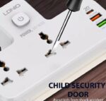 Multiprises Ldnio SC2311 - 1 Port USB-C, 2 Ports USB-A - 2 Prises De Courant - 1 Port QC3.0 20 W - Blanc – Image 6