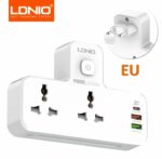 Multiprises Ldnio SC2311 - 1 Port USB-C, 2 Ports USB-A - 2 Prises De Courant - 1 Port QC3.0 20 W - Blanc – Image 8