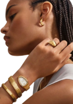 Montre De Luxe BVLGARI Pour Femme - Acier Inoxydable De Qualité Supérieure - Résistante à L’eau - Gold – Image 6