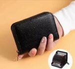 Porte-cartes De Crédit Zippé en Cuir - Protection RFID - 9 Emplacements Pour Cartes et 2 Emplacements Pour Billets – Image 11