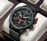 Montre Homme Xtre - Style Décontracté Et Habillé - Chronographe 7 Aiguilles - Multifonctionnelle - Lumineuse - Bracelet En Cuir – Image 3