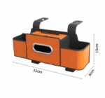 Organisateur Multifonctionnel Pour Siège Arrière De Voiture - 2 Porte-gobelets - Boîte À Mouchoirs Avec Crochet - Support Pour Téléphone – Image 10