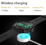 Coffret Montre Connectée Pour Homme Contient 3 Faces Et 2 Sangles - Bouton Rotatif - ECG - Bluetooth - Appels - Résistante À L'eau – Image 4