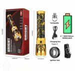 Lampe Torche Télescopique Multifonctionnelle - Rechargeable - Fonction Zoom Et Batterie Externe - Portable Avec Dragonne - Ultra-Lumineuse – Image 11