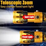 Lampe Torche Télescopique Multifonctionnelle - Rechargeable - Fonction Zoom Et Batterie Externe - Portable Avec Dragonne - Ultra-Lumineuse – Image 6