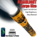 Lampe Torche Télescopique Multifonctionnelle - Rechargeable - Fonction Zoom Et Batterie Externe - Portable Avec Dragonne - Ultra-Lumineuse – Image 2