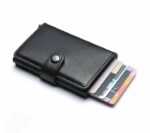 Portefeuille Avec Porte-cartes en Métal - Cuir - Noir – Image 2