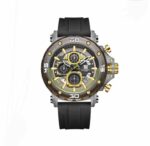 Montre Chronographe Pour Homme T5 WATCHES - Bracelet En Silicone - Résistante ÀL'eau - Noir – Image 4