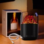 Humidificateur En Forme De Volcan - Lampe À Flamme Froide Et Mini-lumière D'ambiance Silencieuse - Pour L'aromathérapie – Image 2