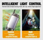 Pack De 2 Lampes LED Solaires Pour Extérieur - Rechargeables - Portables - 3 Modes D'éclairage - Résistante À L'eau – Image 8