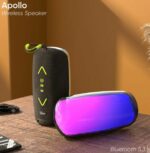 Baffle Sans Fil Étanche Avec Éclairage LED RGB - Bluetooth -  Basses Actives TWS - Son Haute Fidélité - Idéale Pour Écouter De La Musique En Extérieur - Radio FM – Image 2