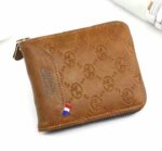 Portefeuille Court pour Homme - Pince à Billets Multi-Cartes - Grande Capacité - Simple - Beige – Image 2