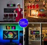 Panneau Matriciel LED USB 5 V - Flexible - Rechargeable - Motifs RVB - Graphismes Graffiti - Animation - Texte - Application Bluetooth - Télécommande – Image 8