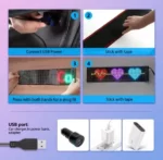 Panneau Matriciel LED USB 5 V – Flexible – Graphismes Graffiti – Animation – Texte – Télécommande – Image 10