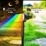 Projecteur Extérieur À Couleurs Changeantes - RGB - Indice D'étanchéité IP65 - Fixation Murale À Énergie Solaire - Allumage Extinction Automatique – Image 2