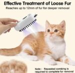 Brosse Vapeur 4 En 1 Pour Animaux - Lumière UV Pour Le Nettoyage Des Poils – Image 4
