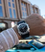 Montre Bulgari De Luxe - Boîtier En Acier - Bracelet En Cuir D'alligator - Résistante À L'eau - Noir – Image 8