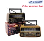 Radio FM Portable Multibande Au Design Classique - 3 Stations Musicales Pré-Enregistrées - Lecteur Bluetooth – Image 7