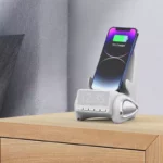 Haut-parleur Multifonctionnelle - Chargeur Sans Fil - Réveil - Bluetooth - Capteur - Support de Téléphone – Image 5