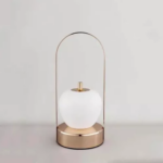 Lampe de table LED sans fil - Portable - 7 W - Doré - Rechargeable - Lumineuse – Image 3