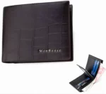 Portefeuille En Cuir Pour Homme – Design Élégant à Deux Volets – Avec Porte - Monnaie Intérieur – Porte-Cartes – Qualité Supérieure - Marron